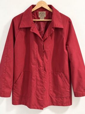 Vintage Dry Dock Red Rain Jacket Size 12